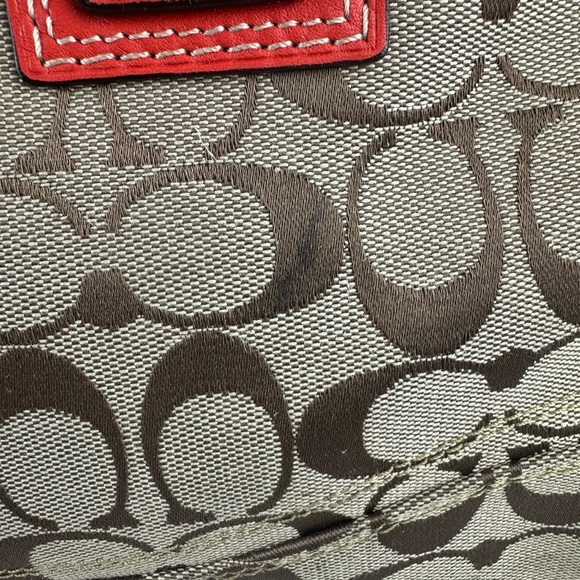 Coach Hampton Signature Canvas Leather Handbag Medium Size. - Picture 11 of 17